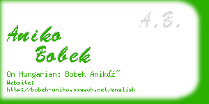 aniko bobek business card